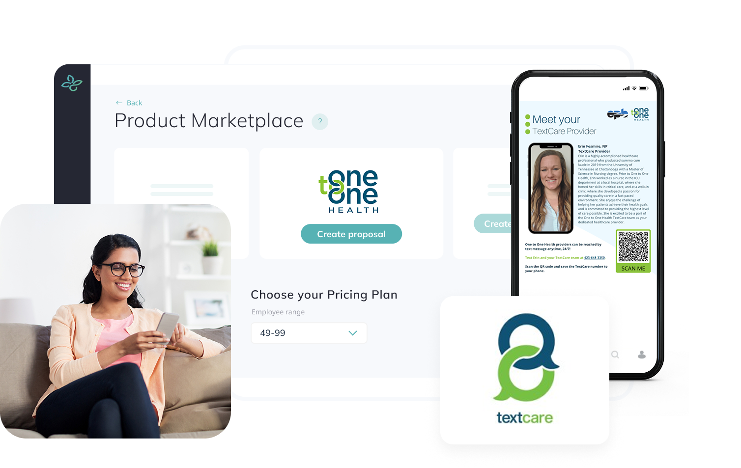 One to One Health logo displayed on Daisy Health marketplace page